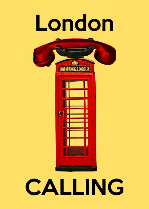 London Calling Greeting Card featuring the digital art Hello London by Madame Memento