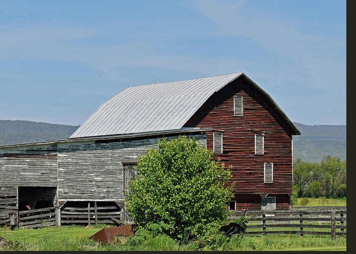 Barn Greeting Card featuring the photograph Here Sits This Barn by Roberta Byram