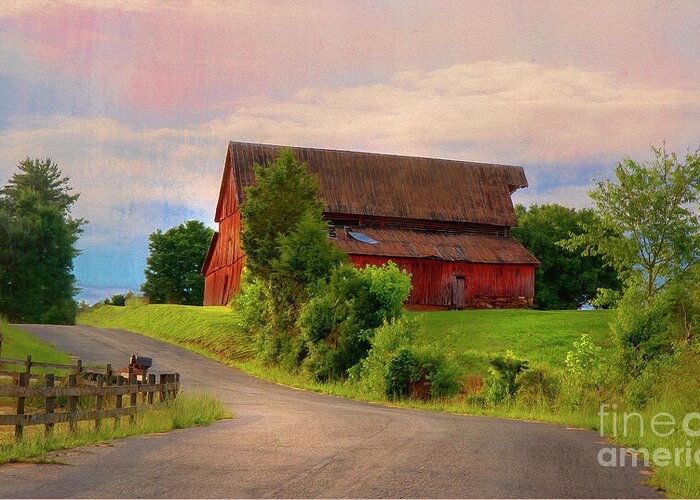 Barn Greeting Card featuring the photograph Hickory Hill by Shelia Hunt