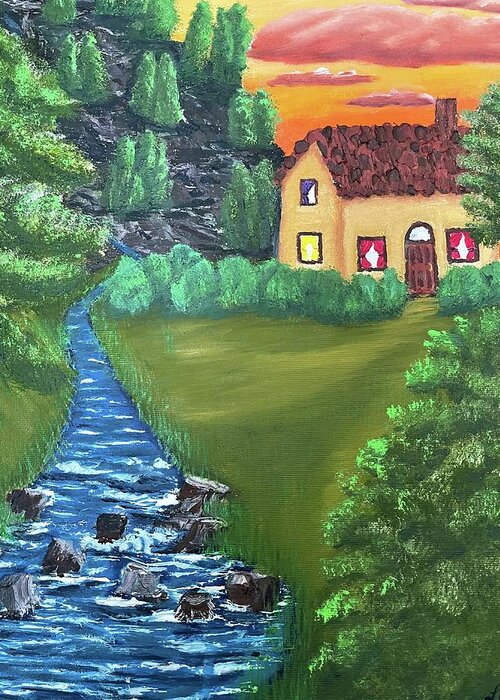 Oil Painting Greeting Card featuring the painting Hideaway by Lisa White