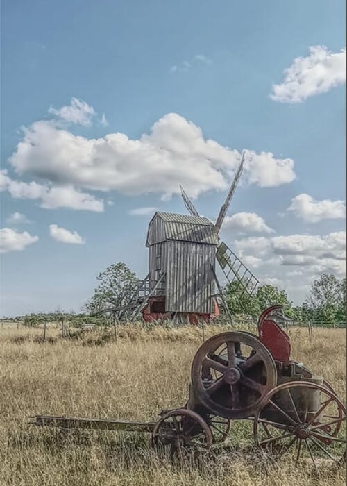 Windmill Greeting Card featuring the photograph Himmelsberga windmill by Elaine Berger