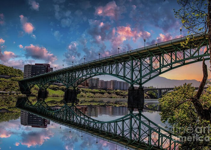 Bridge Greeting Card featuring the photograph Historic Gay Street Bridge at Knoxville by Shelia Hunt