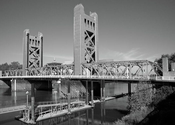 Tower Bridge Greeting Card featuring the photograph Historic Tower Bridge Sacramento California by Carol Highsmith