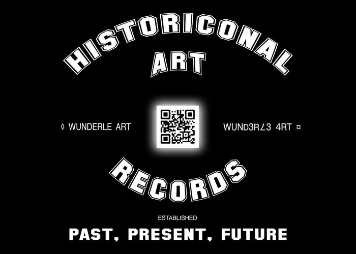 Wunderle Art Greeting Card featuring the digital art Historiconal Art Records Logo by Wunderle