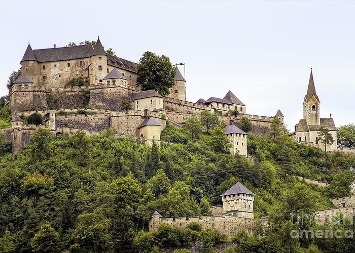 Ancient Greeting Card featuring the photograph Hochosterwitz Castle - Austria by Paolo Signorini