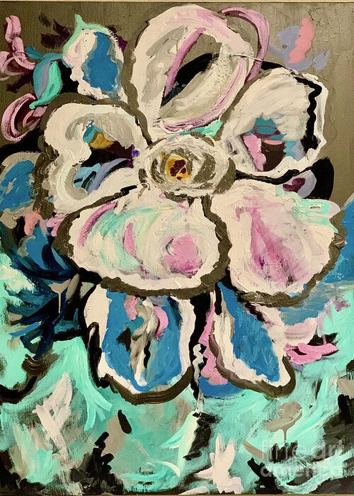 White Flower Greeting Card featuring the painting Homecoming by Patsy Walton