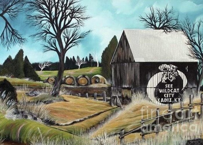 Cadiz Ky Greeting Card featuring the painting Hometown Pride by James Cain Jr