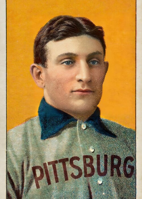 Honus Wagner Baseball Card Restored and Enhanced 20230622 Greeting