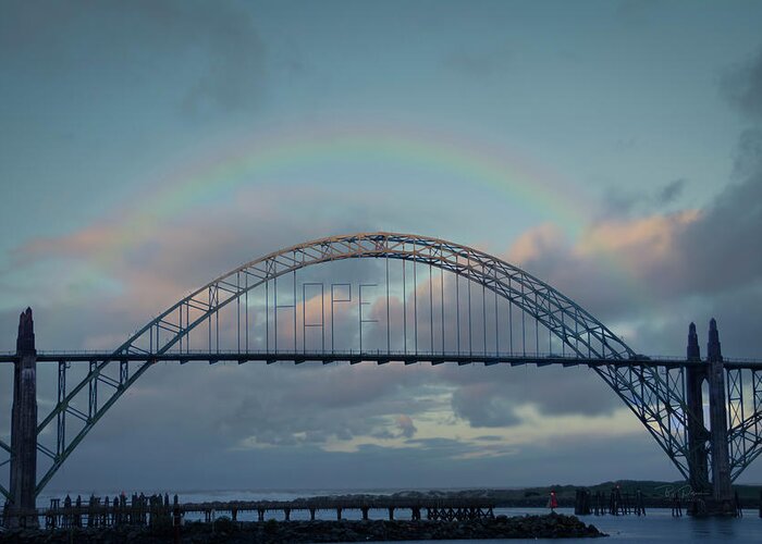 Hope Greeting Card featuring the photograph Hope Bridge by Bill Posner