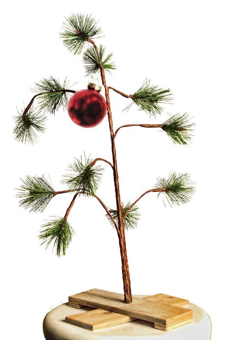 Christmas Greeting Card featuring the digital art Hopeful Christmas Tree by Brad Barton