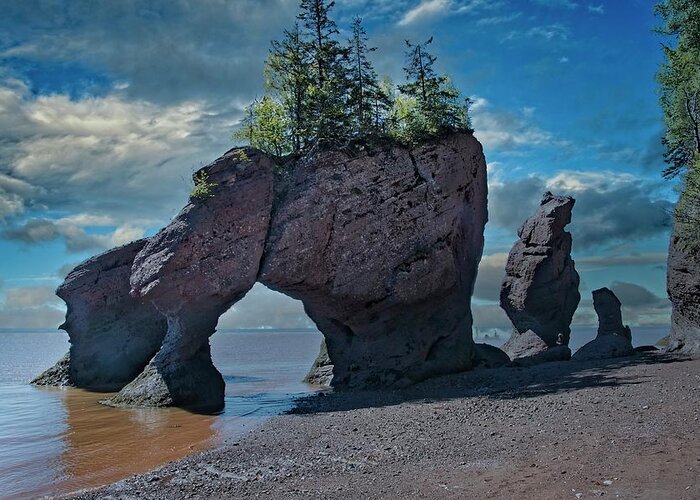 Hopewell Rocks Greeting Card featuring the photograph Hopewell Rocks by Chuck Burdick