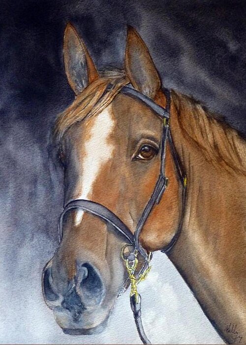 Horse Greeting Card featuring the painting Horses Beauty by Kelly Mills