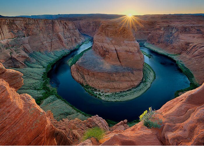 Horseshoe Bend Greeting Card featuring the photograph Horseshoe Bend by Peter Boehringer