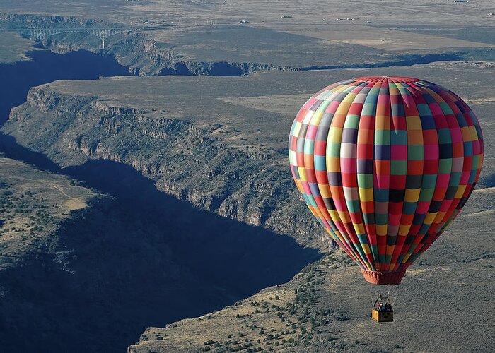 Balloon Greeting Card featuring the photograph Hot Air Balloon #3 by Steve Templeton