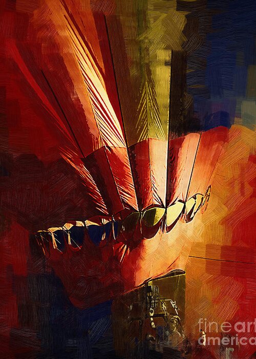 San Diego Greeting Card featuring the digital art Hot Air Balloon Ready to Go by Kirt Tisdale