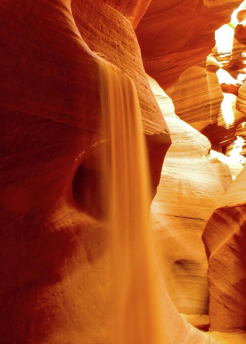 Antelope Canyon Greeting Card featuring the photograph Hourglass - Antelope Canyon. Page, Arizona by Earth And Spirit