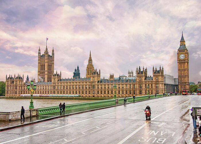 House Of Parliament Greeting Card featuring the digital art House of Parliament London by SnapHappy Photos
