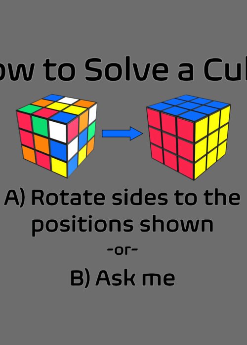 How to Solve a Cube Rubik's Cube Inspired red Greeting Card by Candice ...