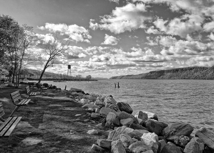 River Greeting Card featuring the photograph Hudson River New York City View by Russ Considine
