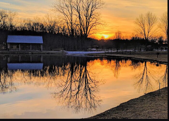  Greeting Card featuring the photograph Hudson Springs Park Sunset by Brad Nellis