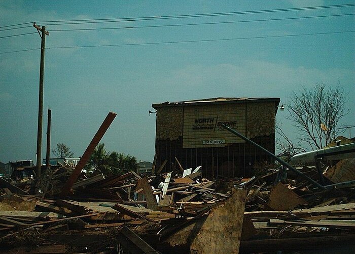 New Orleans Greeting Card featuring the photograph Hurricane Katrina Series - 77 by Christopher Lotito