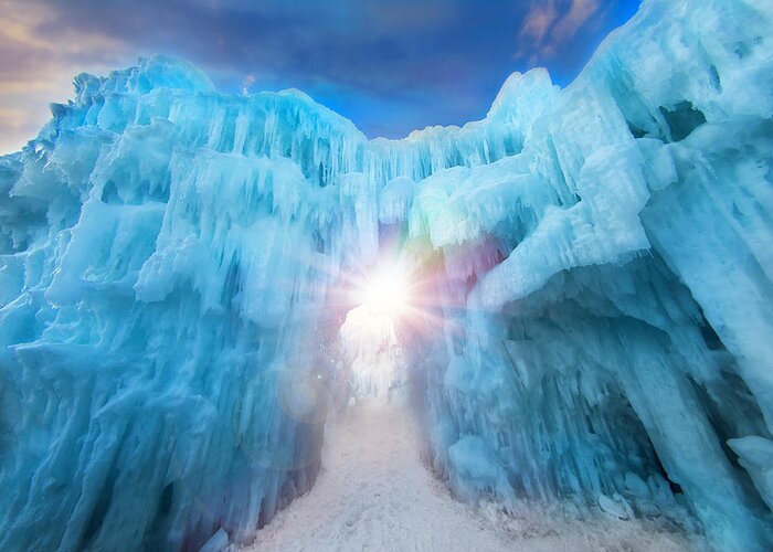  Greeting Card featuring the photograph Ice Castle Dream by Nicole Engstrom