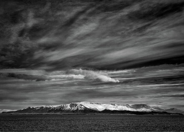 Kambshorn Greeting Card featuring the photograph Icelandic Mountains by Nigel R Bell