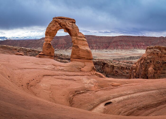 Arches National Park Greeting Card featuring the photograph Iconic Delicate Arch by Andy Konieczny