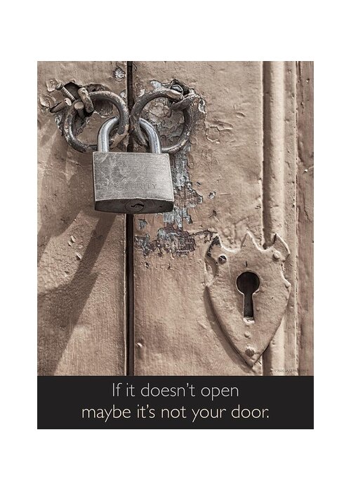 Lock Greeting Card featuring the photograph If It Doesn't Open by Gail Marten