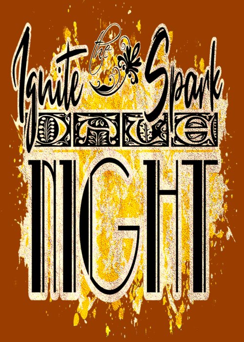 Ignite Greeting Card featuring the digital art Ignite the Spark it's Date Night by Delynn Addams