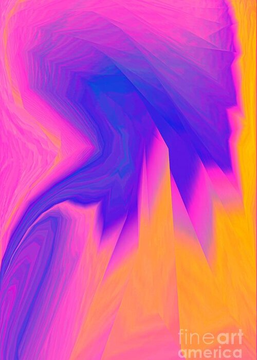 Abstract Greeting Card featuring the digital art Illusions by Glenn Hernandez