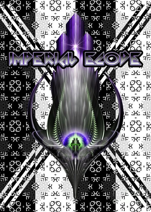 Mirror Greeting Card featuring the digital art Imperial Ecode Graphics Design by Rolando Burbon