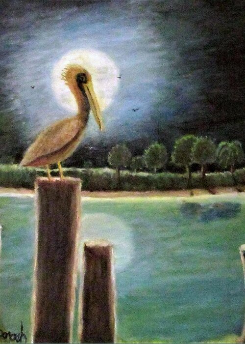 Animal Greeting Card featuring the painting In The Spotlight by Gregory Dorosh