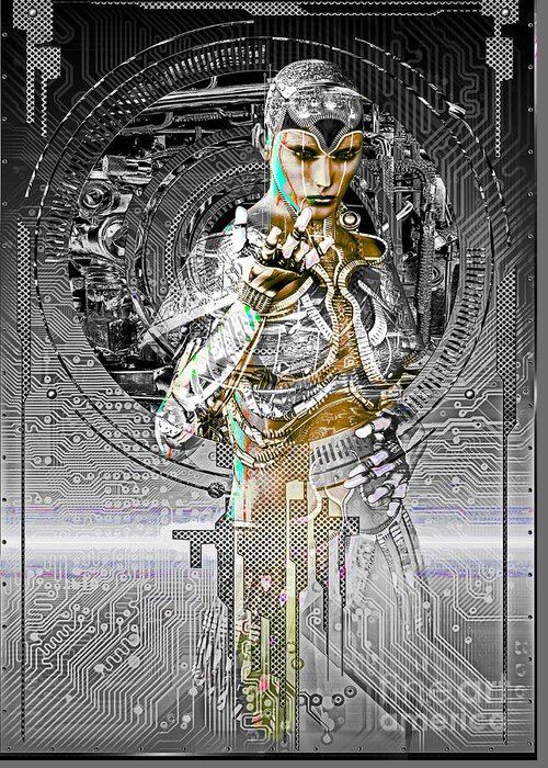 In The Year 2525 Greeting Card featuring the digital art In The Year....2525 X by Shadowlea Is