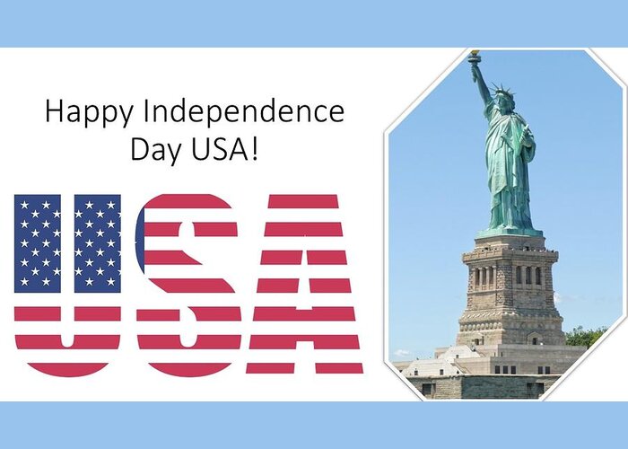 Usa Greeting Card featuring the mixed media Independence Day USA by Nancy Ayanna Wyatt