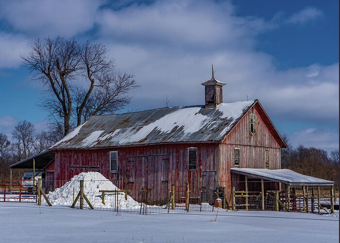 Landscape Greeting Card featuring the photograph Indiana Barn #260 by Scott Smith