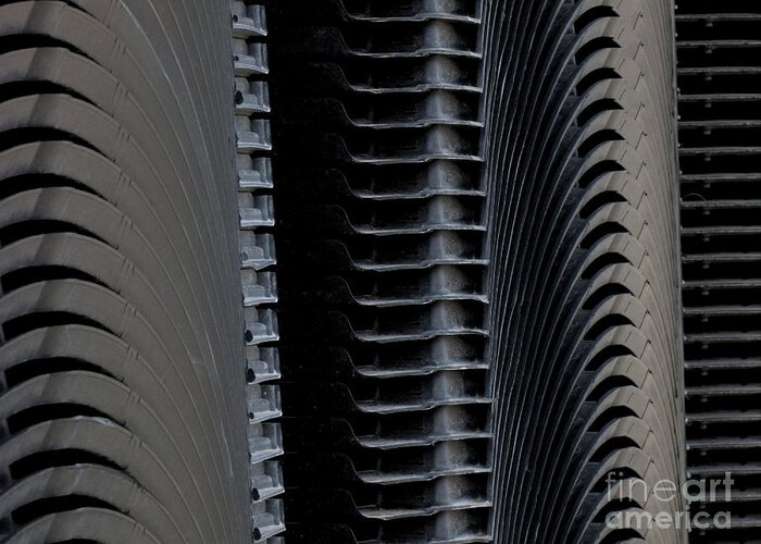 Stacked Forms Greeting Card featuring the photograph Industrial Photo Abstract by Kae Cheatham