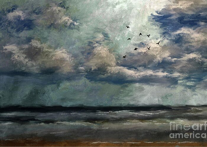 Ocean Greeting Card featuring the digital art Into The Light by Lois Bryan