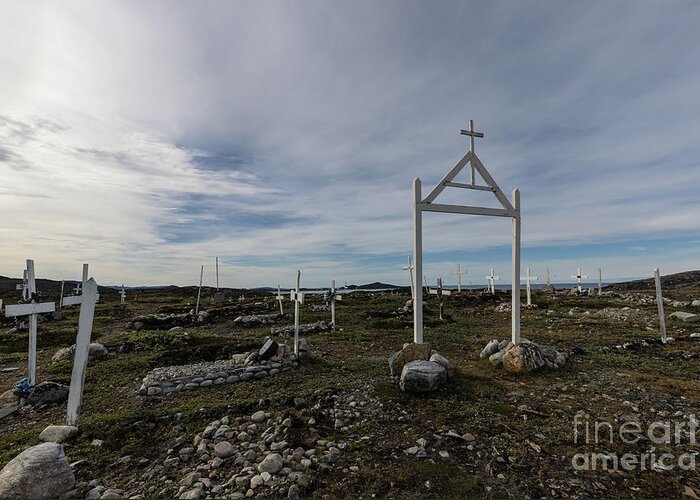 Graveyard Greeting Card featuring the photograph Inuit Graveyard by Eva Lechner