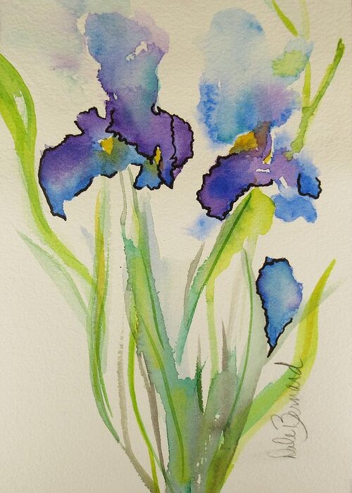 Flowers Greeting Card featuring the painting Iris by Dale Bernard