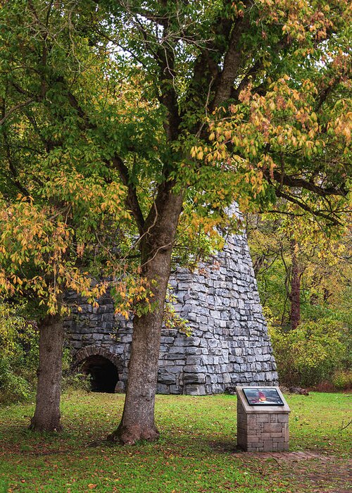 Structure Greeting Card featuring the photograph Iron Furnace by Grant Twiss