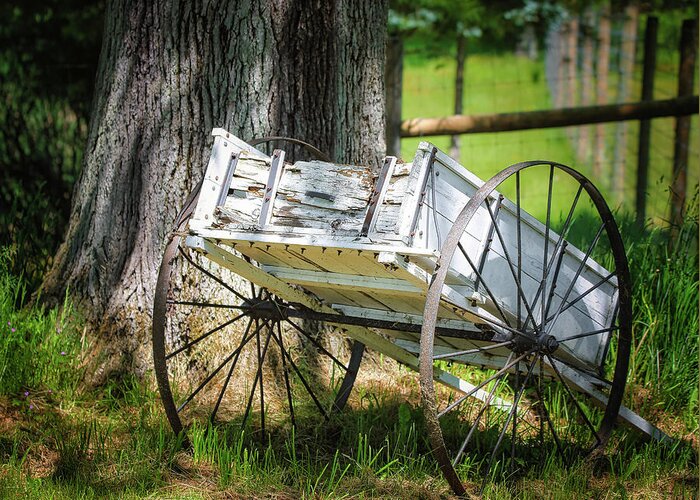 Landscape Greeting Card featuring the photograph Iron Wheels by Scott Burd