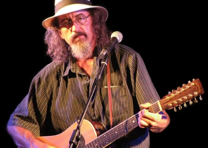 T-shirt Greeting Card featuring the photograph James McMurtry Live on Stage by Micah Offman