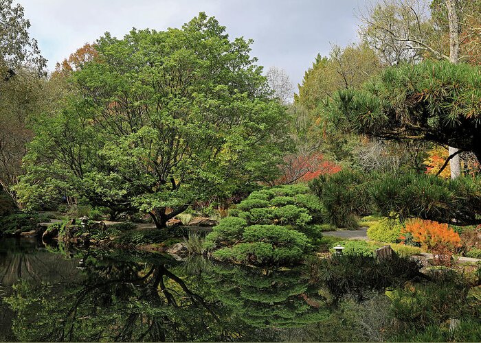 Japanese Gardens Greeting Card featuring the photograph Japanese Gardens 3 by Richard Krebs