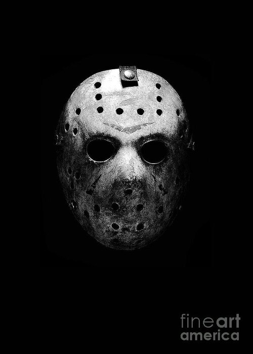 Movie Poster Greeting Card featuring the digital art Jason - Friday The 13th by Bo Kev