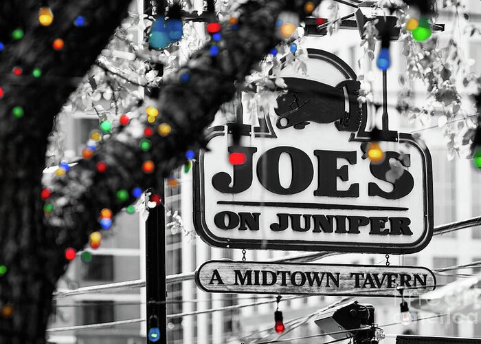 Midtown Greeting Card featuring the photograph Joes On Juniper by Doug Sturgess