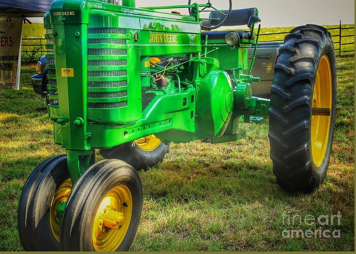 John Deere A Greeting Card featuring the photograph John Deere A by Mike Eingle