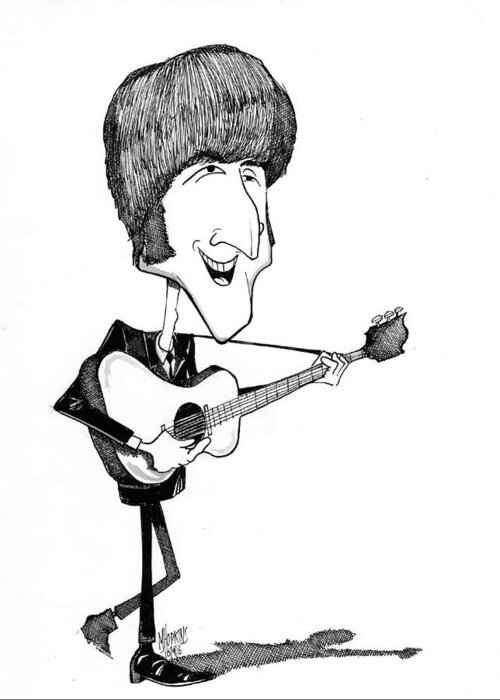 Beatles Greeting Card featuring the drawing John Lennon by Michael Hopkins