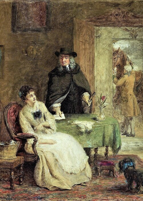 William Powell Frith Greeting Card featuring the painting Jonathan Swift and Vanessa - Digital Remastered Edition by William Powell Frith