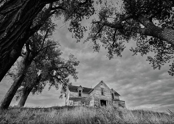 Haunted House Greeting Card featuring the photograph June 2022 Haunted House 2 by Alain Zarinelli